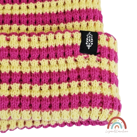 New! Free People Stripe It Up Cool Down Beanie - Picture 4 of 6
